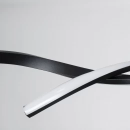 VenCore Duo Wave 6089-20004 - Μοντέρνο Κρεμαστό Φωτιστικό Οροφής Δίφωτο LED 54W Μαύρο Αλου (Thumb 4)