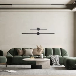 VenCore Linear Round 6093-20003 - Μοντέρνο Επιτοίχιο Δίφωτο LED 18W Μαύρο Αλουμίνιο 120CM  (Thumb 7)