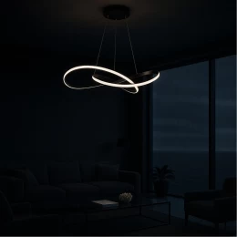 VenCore Infinity 6089-20001 - Μοντέρνο Κρεμαστό Φωτιστικό Οροφής LED 72W Μαύρο Αλουμίνιο Φ (Thumb 6)