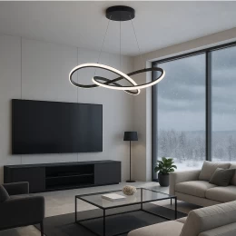 VenCore Infinity 6089-20001 - Μοντέρνο Κρεμαστό Φωτιστικό Οροφής LED 72W Μαύρο Αλουμίνιο Φ (Thumb 7)