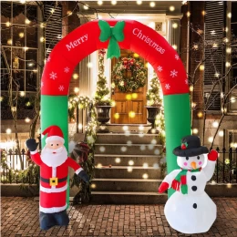 VenCore 8979-10001 - Santa Claus With Snowman Balloon 2.4m - Χριστουγεννιάτικη Φιγούρα Φου (Thumb 2)