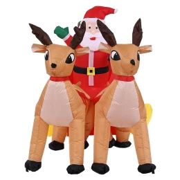 VenCore 8979-10005 - Santa Claus With Sleigh and Reindeers 1.8m - Χριστουγεννιάτικη Φιγούρ (Thumb 2)