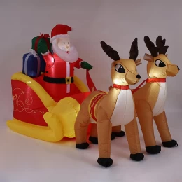 VenCore 8979-10005 - Santa Claus With Sleigh and Reindeers 1.8m - Χριστουγεννιάτικη Φιγούρ (Thumb 4)