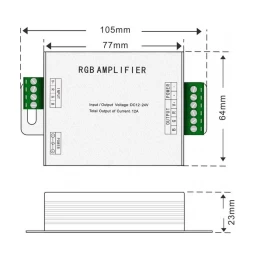 VenCore 6613-10002 - RGB Amplifier 12-24V 144-288 Watt - RGB Ενισχυτής Σήματος 12 Volt 144 (Thumb 6)