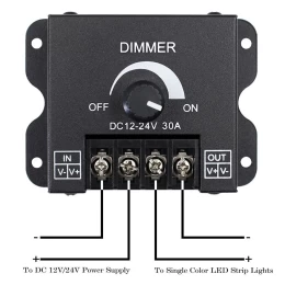 VenCore 6613-10004 - Dimmer 12-24V 360-720W with Knob Button - Επιτοιχιο Εξωτερικό LED Dim (Thumb 6)