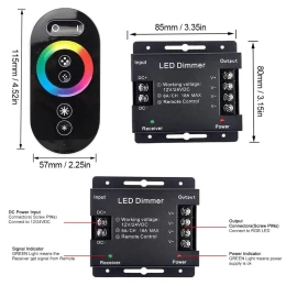 VenCore 6613-10006 - RGB Controller 12-24V 216-432W with RF Remote - Ασύρματο Controller R (Thumb 3)