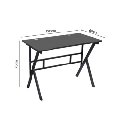 VenCore 2730-10001 - Gaming Desk 120x60x75cm Black - Μοντέρνο Γραφείο Gaming VenCore Μοριο (Thumb 2)