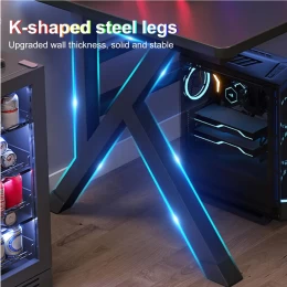 VenCore 2730-10002 - Gaming Desk 140x60x75cm Black - Μοντέρνο Γραφείο Gaming VenCore Μοριο (Thumb 4)