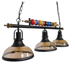 VenCore Billiardo III 6089-10042 - Φωτιστικό Οροφής Τρίφωτο Κρεμαστό Μαύρο Μεταλλικό και Μ (Thumb 2)