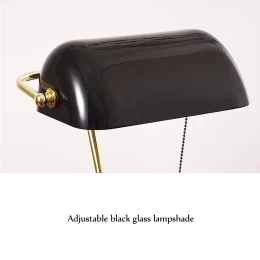 VenCore Banker Black 2792-10014 - Φωτιστικό Επιτραπέζιο Γραφείου Μονόφωτο Μαύρο-Χρυσό Μετα (Thumb 5)