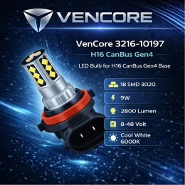 VenCore 3216-10197 - H16 CanBus Gen4 - Λάμπα LED για Βάση H16 CanBus Gen4 18 SMD 3020 9W 2 (Thumb 2)