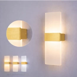 VenCore Aether Gold 6093-20032 - Μοντέρνο Επιτοίχιο Φωτιστικό Απλίκα LED 12W Χρυσό Αλουμίν (Thumb 1)
