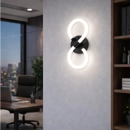 VenCore Eterna Black 6093-20053 - Μοντέρνο Επιτοίχιο Φωτιστικό Απλίκα LED 12W Μαύρο Αλουμί (Thumb 5)