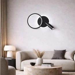 VenCore Novaris Silver 6093-20071 - Μοντέρνο Επιτοίχιο Φωτιστικό Απλίκα LED 12W Ασημί Αλου (Thumb 4)