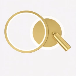 VenCore Novaris Gold 6093-20072 - Μοντέρνο Επιτοίχιο Φωτιστικό Απλίκα LED 12W Χρυσό Αλουμί (Thumb 1)