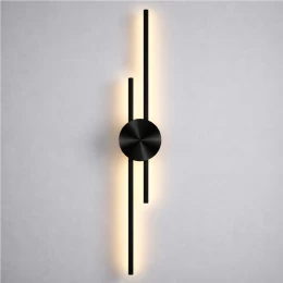 VenCore Aurex Black 6093-20106 - Μοντέρνο Επιτοίχιο Φωτιστικό Απλίκα LED 60CM 12W Μαύρο Αλ (Thumb 1)