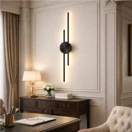 VenCore Aurex Black 6093-20106 - Μοντέρνο Επιτοίχιο Φωτιστικό Απλίκα LED 60CM 12W Μαύρο Αλ (Thumb 5)