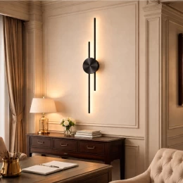 VenCore Aurex Black 6093-20106 - Μοντέρνο Επιτοίχιο Φωτιστικό Απλίκα LED 60CM 12W Μαύρο Αλ (Thumb 6)