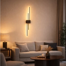 VenCore Nexaris Black 6093-20138 - Μοντέρνο Επιτοίχιο Φωτιστικό Απλίκα LED 60CM 12W Μαύρο  (Thumb 2)