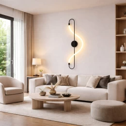VenCore Fluvaris Black 6093-20170 - Μοντέρνο Επιτοίχιο Φωτιστικό Απλίκα LED 12W Μαύρο Αλου (Thumb 2)