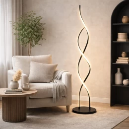 VenCore Helix Black 6091-20023 - Μοντέρνο Επιδαπέδιο Φωτιστικό LED 20W Μαύρο Αλουμίνιο - Ρ (Thumb 4)