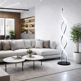 VenCore Helix Black 6091-20023 - Μοντέρνο Επιδαπέδιο Φωτιστικό LED 20W Μαύρο Αλουμίνιο - Ρ (Thumb 6)