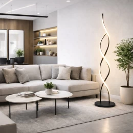 VenCore Helix Silver 6091-20024 - Μοντέρνο Επιδαπέδιο Φωτιστικό LED 20W Ασημί Αλουμίνιο -  (Thumb 8)
