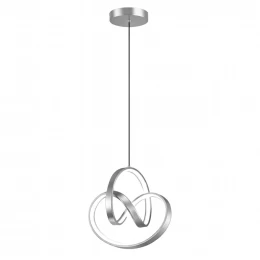 VenCore Loop Silver 6089-20008 - Μοντέρνο Κρεμαστό Φωτιστικό Οροφής LED 18W Ασημί Αλουμίνι (Thumb 1)