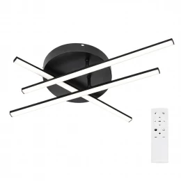 VenCore AxisX Black 7741-20017 - Μοντέρνο Φωτιστικό Οροφής Πλαφονιέρα LED 45W Μαύρο Αλουμί (Thumb 1)