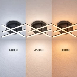 VenCore AxisX Black 7741-20017 - Μοντέρνο Φωτιστικό Οροφής Πλαφονιέρα LED 45W Μαύρο Αλουμί (Thumb 3)