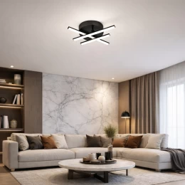 VenCore AxisX Black 7741-20017 - Μοντέρνο Φωτιστικό Οροφής Πλαφονιέρα LED 45W Μαύρο Αλουμί (Thumb 4)