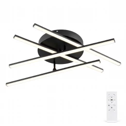 VenCore Gridline Black 7741-20019 - Μοντέρνο Φωτιστικό Οροφής Πλαφονιέρα LED 60W Μαύρο Αλο (Thumb 1)
