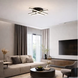 VenCore Gridline Black 7741-20019 - Μοντέρνο Φωτιστικό Οροφής Πλαφονιέρα LED 60W Μαύρο Αλο (Thumb 4)