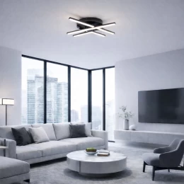 VenCore Gridline Black 7741-20019 - Μοντέρνο Φωτιστικό Οροφής Πλαφονιέρα LED 60W Μαύρο Αλο (Thumb 6)