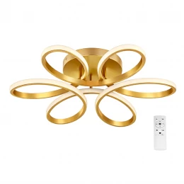 VenCore Lumeo Gold 7741-20024 - Μοντέρνο Φωτιστικό Οροφής Πλαφονιέρα LED 60W Χρυσό Αλουμίν (Thumb 1)