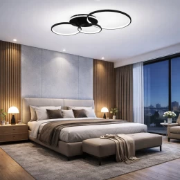 VenCore Elora Gold 7741-20030 - Μοντέρνο Φωτιστικό Οροφής Πλαφονιέρα LED 100W Χρυσό Αλουμί (Thumb 5)