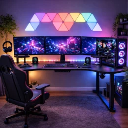 VenCore 2730-10005 - Gaming Desk Adjustable 160x60x72-112cm Black - Μοντέρνο Γραφείο Ρυθμι (Thumb 2)