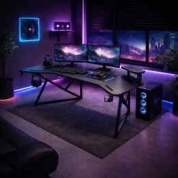 VenCore 2730-10008 - Gaming Desk 180x70x74cm Black - Μοντέρνο Γραφείο Gaming VenCore Μοριο (Thumb 2)