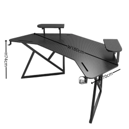 VenCore 2730-10008 - Gaming Desk 180x70x74cm Black - Μοντέρνο Γραφείο Gaming VenCore Μοριο (Thumb 3)