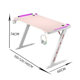 VenCore 2730-10011 - Gaming Desk 140x60x74cm Pink - Μοντέρνο Γραφείο Gaming VenCore Μοριοσ (Thumb 3)