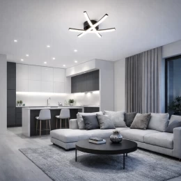 VenCore Zenith Silver 7741-20035 - Μοντέρνο Φωτιστικό Οροφής Πλαφονιέρα LED 45W Ασημί Αλου (Thumb 6)