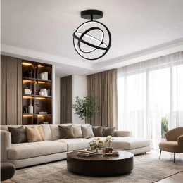 VenCore Orbital Silver 7741-20044 - Μοντέρνο Φωτιστικό Οροφής Πλαφονιέρα LED 45W Ασημί Αλο (Thumb 2)
