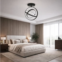 VenCore Orbital Silver 7741-20044 - Μοντέρνο Φωτιστικό Οροφής Πλαφονιέρα LED 45W Ασημί Αλο (Thumb 4)