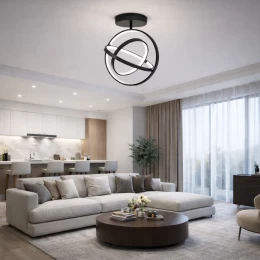 VenCore Orbital Silver 7741-20044 - Μοντέρνο Φωτιστικό Οροφής Πλαφονιέρα LED 45W Ασημί Αλο (Thumb 6)