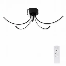 VenCore Vento Black 7741-20046 - Μοντέρνο Φωτιστικό Οροφής Πλαφονιέρα LED 45W Μαύρο Αλουμί (Thumb 1)