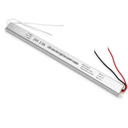 VenCore 6614-50006 - Aluminium Ultra Slim Power Supply 60W 24V 2.5A - Τροφοδοτικό Αλουμινί (Thumb 1)