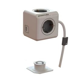 ΠΟΛΥΠΡΙΖΟ 4 ΘΕΣΕΩΝ ΛΕΥΚΟ/ΓΚΡΙ ΜΕ USB POWERCUBE (Thumb 1)