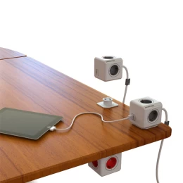 ΠΟΛΥΠΡΙΖΟ 4 ΘΕΣΕΩΝ ΛΕΥΚΟ/ΓΚΡΙ ΜΕ USB POWERCUBE (Thumb 3)