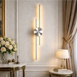 VenCore Aurex Silver 6093-20108 - Μοντέρνο Επιτοίχιο Φωτιστικό Απλίκα LED 60CM 12W Ασημί Α (Thumb 2)