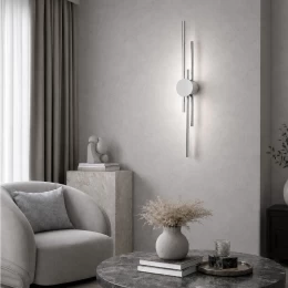 VenCore Stravon Silver 6093-20112 - Μοντέρνο Επιτοίχιο Φωτιστικό Απλίκα LED 60CM 12W Ασημί (Thumb 5)